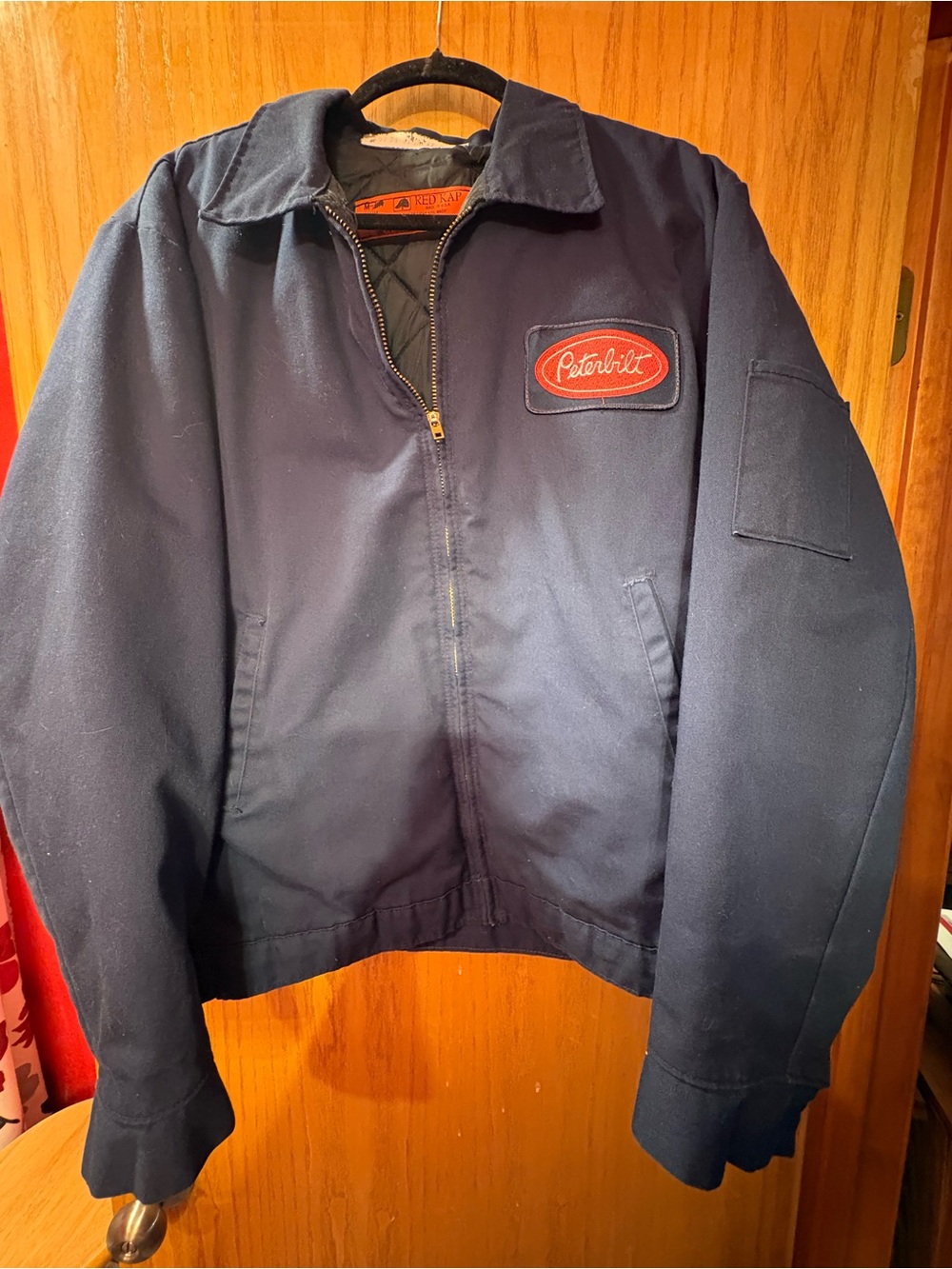 Peterbilt Navy Jacket with Patch with quilted  inside